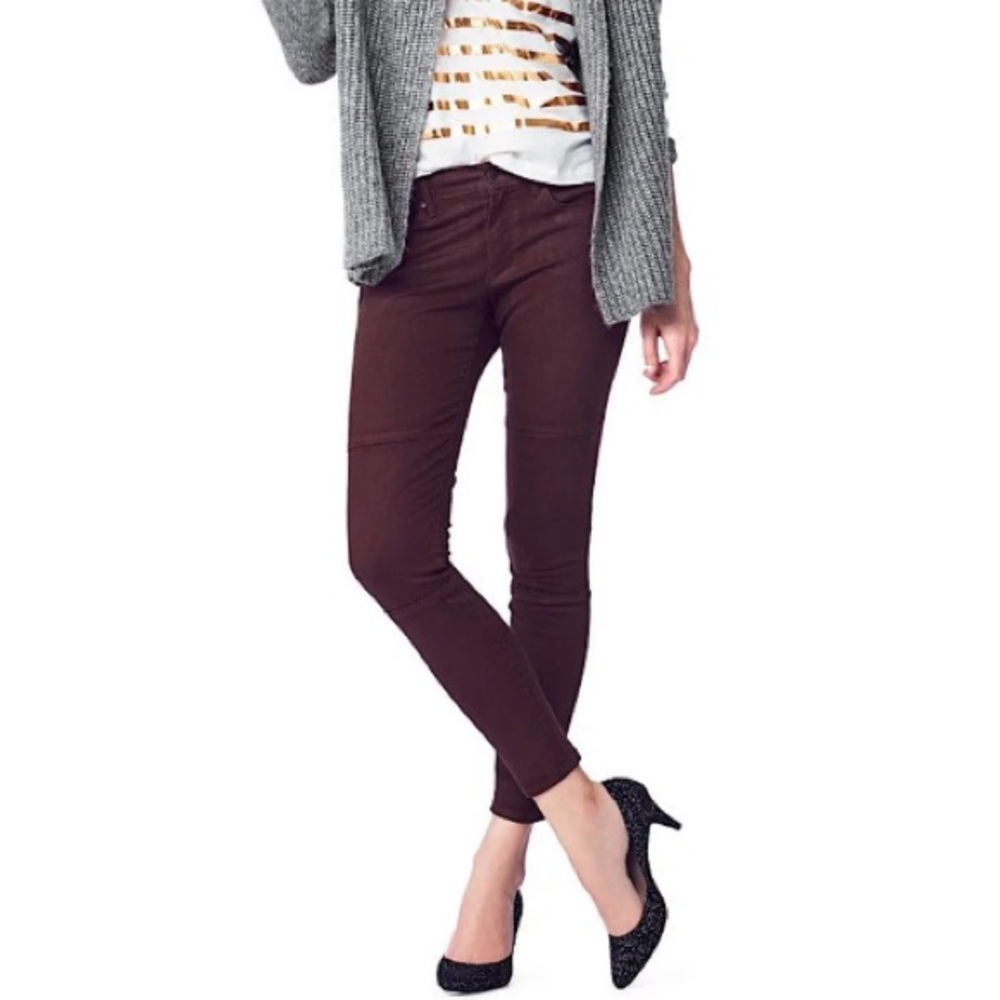 Gap 1969 coated vamp red skinny jeans